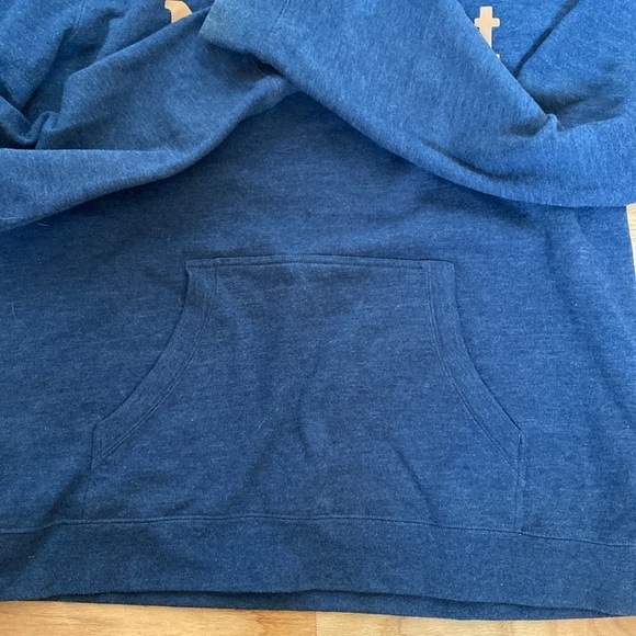 Marmot Women’s Graphic Hoody Sweatshirt outdoors Hiking Camping Warm Blue/Gold L - Picture 3 of 8